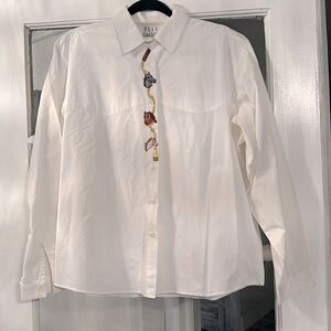 Vintage Full Gallop by Deborah Murray Horse Equestrian Button down